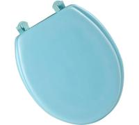 TOBBOMEY Asiento de Inodoro Estándar Uo Azul de Eva Extraíble y Blando, Funda de Asiento para Baño, Tapa de Inodoro Gruesa y Cómoda para Sanitarios Domésticos