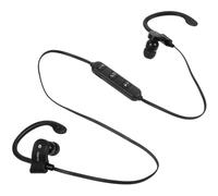 TOBBOMEY Auriculares Deportivos Estéreo con Gancho Oreja Micrófono Integrado Cable TPE Resistente de 12 M Color Negro y Gris Compatibles con Dispositivos Digitales y Control