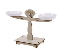 TOBBOMEY Báscula de Equilibrio de Madera para Juguete de Balance Matemático Portátil Kit de Experimentos Stem para Educación Temprana Casa y Aula