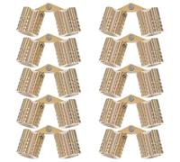 TOBBOMEY Bisagras Ocultas de Cobre de 8 MM para Puertas Invisibles Bisagra Cilíndrica Plegable Dorada Juego de 10 Piezas para Muebles Cajas Pequeñas y Armarios Ángulo de Apertura de