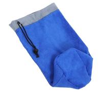 TOBBOMEY Bolsa de Baño para Mascotas Pequeñas de Franela Azul, Toalla Absorbente de Secado Rápido para Hurones y Hámsteres, Bata de Baño Ajustable para Aseo y Secado