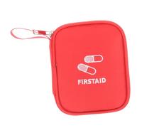 TOBBOMEY Bolsa Portátil de Primeros Auxilios Pequeña Roja, Botiquín de Viaje de Oxford Resistente, Contenedor de Almacenamiento Cremallera para Emergencias al Aire Libre y Uso Doméstico