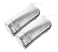 TOBBOMEY Bolsa Térmica para Biberones de Aluminio 2 Unidades Portabiberones Aislante Ligero y Compacto para Cochecito de Ñiño Bolsa Calientabiberones para Viaje Colgado Seguro y Fácil