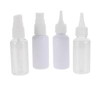 TOBBOMEY Botellas Atomizador para Limpieza de Oídos 4 Piezas 30Ml Spray Multiusos Plástico Transparente y Blanco para Líquidos Cosméticos y Salinos