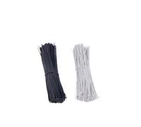 TOBBOMEY Bridas para Cables 045 MM Núcleo de Hierro Galvanizado y Recubrimiento Plástico Kit 1000 Unidades 500 Negras y 500 Blancas Reutilizables y Flexibles para Organización Hogar y