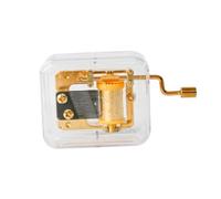 TOBBOMEY Caja Musical Decorativa con Manivela Dorada Mecanismo Abs Hierro Melodía Clásica para Regalo y Decoración del Hogar