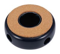 TOBBOMEY Calentador de Tetera Cerámico Azul para Hogar y Oficina, Soporte Candelabro para Té Base Hueca, Calentador de Té para Cafetería y Pastelería, Accesorio Práctico y Decorativo