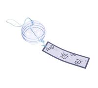 TOBBOMEY Campana Viento Japonesa de Vidrio Transparente Hecha Mano Colgante Decorativo para Hogar Jardín y Coche Diseño Delicado y Sonido Suave Decoración de Estilo Japonés