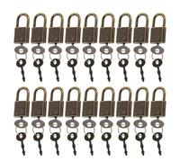 TOBBOMEY Candado Vintage Miniatura de Aleación en Bronce Antiguo 20 Piezas con Llave Pequeña para Equipaje Joyero Caja y Mochila Candado de Seguridad Infantil Estilo Chino Compacto