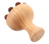 TOBBOMEY Cepillo de Masaje de Madera con Perlas para Meridianos Herramienta Terapéutica Contorneadora para Cuello Espalda y Cuerpo Masajeador Manual Ergonómico para Relajación Muscular y