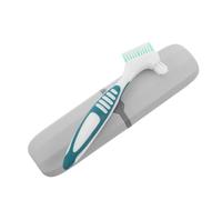TOBBOMEY Cepillo Portátil para Dentaduras con Estuche de Almacenamiento y Limpieza Cepillo para Cuidado de Prótesis Dentales Kit para Viaje y Uso Doméstico