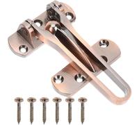 TOBBOMEY Cerradura de Puerta Abatible de Aleación de Zinc Roja de Cobre Antiguo Pestillo de Seguridad Perno Deslizante y Orificio para Candado Tope para Puertas Francesas y Entradas