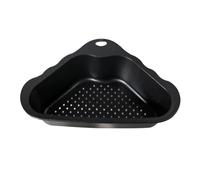 TOBBOMEY Cesto Esquinero para Fregadero de Inoxidable Resistente y Portátil Organizador Práctico para Cocina Diseño con Suaves Color Negro