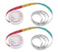 TOBBOMEY Cinta Métrica de Medición Corporal 2 Unidades 150 CM Flexible y Portátil para Control de Grasa Corporal y Medición de Cintura en Uso Profesional y Personal