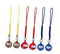 TOBBOMEY Colgantes de Gato con Campana de Cobre Decoraciones Colgantes para Móvil y Bolsa Colores Rosa Blanco Negro Amuletos Prácticos para Regalo