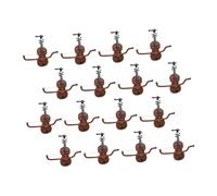 TOBBOMEY Colgantes de Violín de Madera Simulada 16 Piezas, Adornos Colgantes para Decoración de Fiesta, Accesorios DIY para Hogar, Cumpleaños y Eventos, Decoración Temática Musical