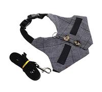TOBBOMEY Correa De Chaleco para Mascotas Estilo Traje Formal Ajustable para Conejos Incluye Arnés con Correa para Animales Pequeños para Pasear La Ciudad
