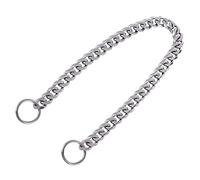 TOBBOMEY Correa de Metal Inoxidable para Perros Cable de Arrastre para Mascotas Accesorio de Cuello Acero Color Plata para Perros Pequeños y Entrenamiento