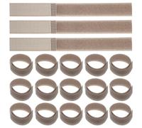 TOBBOMEY Correas Ajustables para Botas de Mascotas Impermeables 20 Piezas Color Café 180 MM Sistema de Fijación Seguro para Protección de Patas en Días Lluviosos y Actividades al Aire