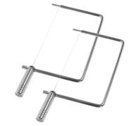 TOBBOMEY Cortador de Queso Manual 2 Piezas Acero Inoxidable Alambre para Cortar Queso Mantequilla y Pan Utensilio Multiusos para Cocina Doméstica y Fiestas