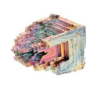 TOBBOMEY Cristal De Bismuto Muestra De Mineral Decoración Mesa Espécimen De Cristal De Bismuto Para Colección Irregular Para Enseñanza