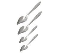 TOBBOMEY Cuchara para Alimentar Loros y Pájaros De Acero Inoxidable Resistente, Set De 4 Unidades (2 Grandes y 2 Pequeños), para Alimentación Leche, Aves Pequeñas y Medianas