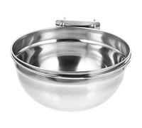 TOBBOMEY Cuenco Colgante para Jaula De Perro De Acero Inoxidable Resistente 20x10 Cm Alimentador Antivuelco para Mascotas Pequeñas y Medianas