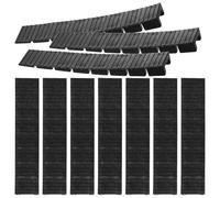 TOBBOMEY Cuñas Niveladoras para Muebles 20 Piezas Negras 99 X 2 CM de PP Calzas de Plástico Antideslizantes para Patas de Sillas Mesas y Estanterías Nivelador para Suelos Irregulares