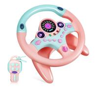 TOBBOMEY de Juguete Infantil Rosa con Simulador de Conducción Base Estable Plástico Resistente Experiencia Realista para Desarrollo Motor y Coordinación para Hogar y Coche