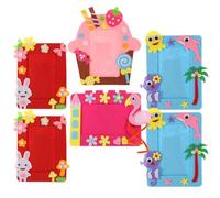 TOBBOMEY de Marcos de y Diseño Colorido 6 Piezas de Tela No Tejida de Tablones, Material Resistente Varios estilos para Manualidades Varios estilos