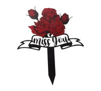 TOBBOMEY Estaca Conmemorativa para Mascotas: Decoraciones De Cementerio para Marcadores De Tumba Conmemorativos De te Extraño. Marcadores De Estaca De Recuerdo