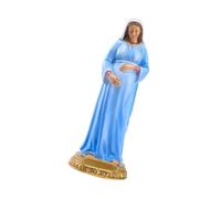 TOBBOMEY Estatua de Resina Virgen María Embarazada Adorno Religioso para Decoración de Iglesia y Hogar Figura Realista para Escritorio y Gabinete Regalo Espiritual Duradero