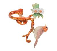 TOBBOMEY Ganchos de Pared Metálicos con Diseño Floral y Pájaro Vintage Gancho Sencillo Rústico para Colgar Abrigos Bolsos y Sombreros Entrada Dormitorio o Baño