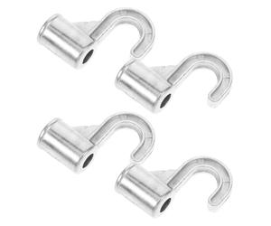 TOBBOMEY Ganchos para Barra de Armario Resistentes de Montaje sin Taladro 4 Soportes Prácticos para Colgar Ropa en Armarios y Baños