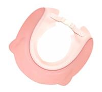 TOBBOMEY Gorro de Ducha para Niña con Protección de Orejas y Visera Gorro de Baño Seguro para Niñas para Lavar Pelo sin Agua Ojos y Oídos Color Rosa