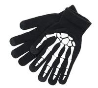 TOBBOMEY Guantes Luminosos de Esqueleto para Ciclismo al Aire Libre Guantes de Dedos Completos Acrílicos Cálidos para Invierno Talla Única Ideales para Fiestas y Halloween