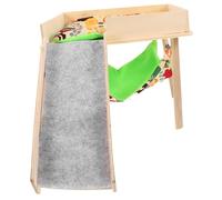 TOBBOMEY Hamaca Colgante para Hámster y Chinchilla Cama Cómoda con Escalera para Pequeños Animales Accesorios para Mascotas para Cobayas y Ratas