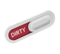 TOBBOMEY Imán Magnético Para Lavavajillas Doble Cara Ovalado Plata, Señal De Limpio y Sucio, Indicador Fácil De Usar Para Cocina, Accesorio Práctico y Decorativo, Adecuado Para Hogares y Apartamentos