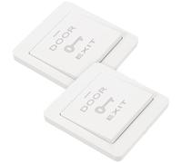 TOBBOMEY Interruptor de Timbre y Botón de Apertura de Puerta, 2 Unidades Placa de Pared y Cubierta para Uso en Sistemas de Seguridad de Viviendas