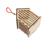 TOBBOMEY Jaula de Madera Portátil para Grillos con Espacio Amplio y Fácil Limpieza para Transporte Seguro y Cría de Insectos Reptiles