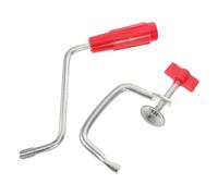 TOBBOMEY Juego 2 Piezas Accesorios para Máquina de Pasta Manual Pinza Ajustable Metálica Roja y Mango Ergonómico Abrazadera de Fijación Resistente para Elaboración Casera de Fideos