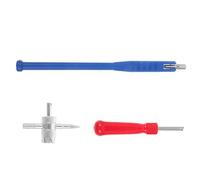 TOBBOMEY Juego de Herramientas Reutilizable para Reparación de Válvulas de Neumáticos Extractor y Desmontador de Núcleos de Válvula Plástico Resistente y Aleación de Aluminio Kit para