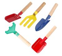 TOBBOMEY Juego de Jardinería para 5 Piezas, Herramientas de Mano Infantiles Ligeras y Seguras, Pala y Rastrillo de Jardín, Kit para Actividades al Aire Libre y Cultivo en Huerto Doméstico