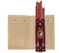 TOBBOMEY Juego de Palitos de Madera Fortuna con Cubo de Adivinación Chino, Set de 64 Palos y Libro Guía, Tamaño Pequeño, Liviano y Portátil para Juegos de Adivinación en Hogar, Templo