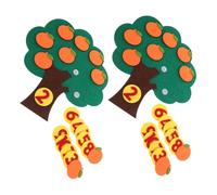 TOBBOMEY Juegos De Matemáticas De Fieltro para Niños Preescolares, Tamaño 2 Piezas, Árbol De Naranja, Material Didáctico para Desarrollo Numérico, Uso Educativo En Jardín De Infancia y Casa