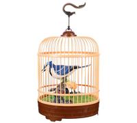 TOBBOMEY Juguete de Pájaro Activado por Sonido para Escritorio, Simulación de Pájaro Que Canta y Se Mueve, Juguete Electrónico sin Pilas, Adorno Decorativo, Diseño Realista en Colores