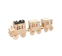 TOBBOMEY Juguete de Tren de Madera para Kit Construcción DIY Juguete Educativo para Desarrollar Creatividad y Resolución de Problemas para Aprendizaje Familiar