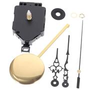 TOBBOMEY Kit completo de mecanismo reloj de pared con agujas largas y balancín movimiento silencioso para reparación y creación DIY de péndulos