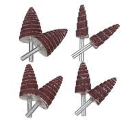 TOBBOMEY Kit de Ruedas Abrasivas Cónicas de 8 Piezas para Amoladora Eléctrica Discos de Láminas de Repuesto de 6 MM Surtido de Cabezales Abrasivos Cónicos para Lijado y Pulido