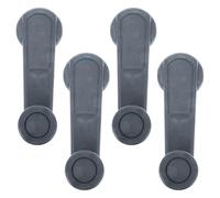 TOBBOMEY Manija del Elevador de Ventana de Coche Abs Gris 4 Piezas, Manivela para Ventana de Puerta Manual, Repuesto para Elevalunas de Coche Interior, Uso Automotor y Reemplazo Directo
